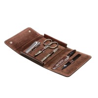 Becker Manicure Erbe Etui 5-teilig Herren, braun
